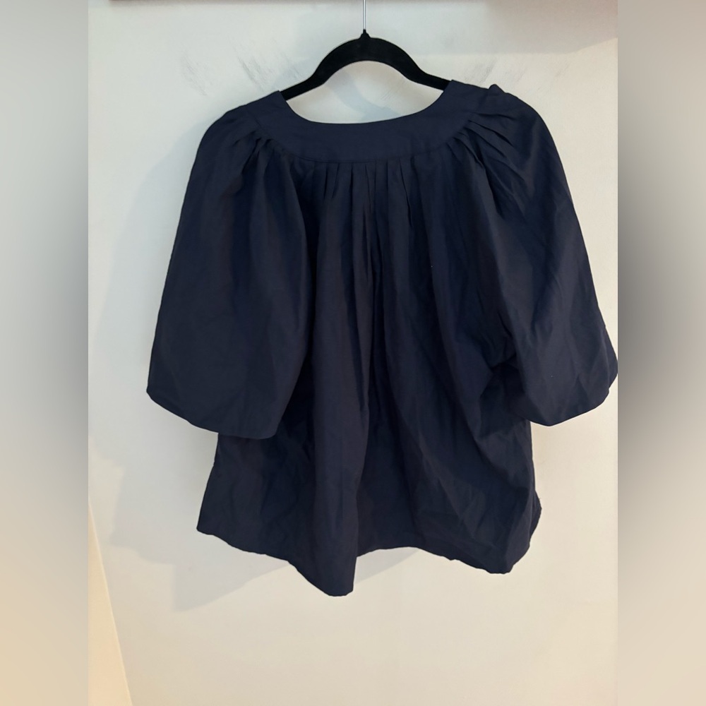 NWT Tuckernuck Pomander Place Black Finley Flutter Sleeve Top sz Large - Picture 7 of 9
